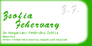 zsofia fehervary business card